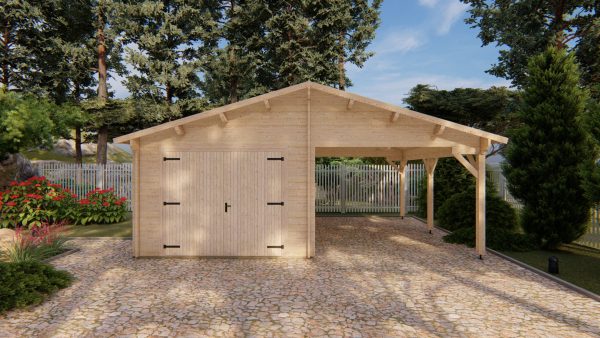 Garage+carport 6,8x5,6 m