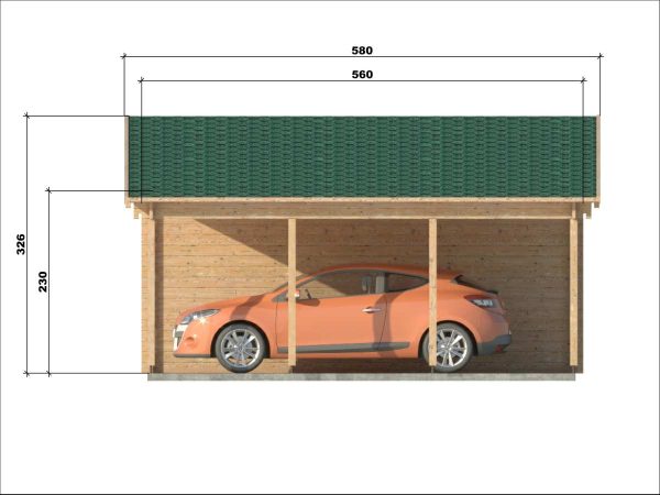 Garage+carport 6,8x5,6 m - immagine 10